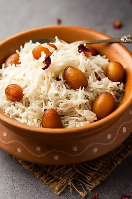 Authentic sweet Sitabhog cottage cheese rice dessert at Zari Restaurant Crawley.